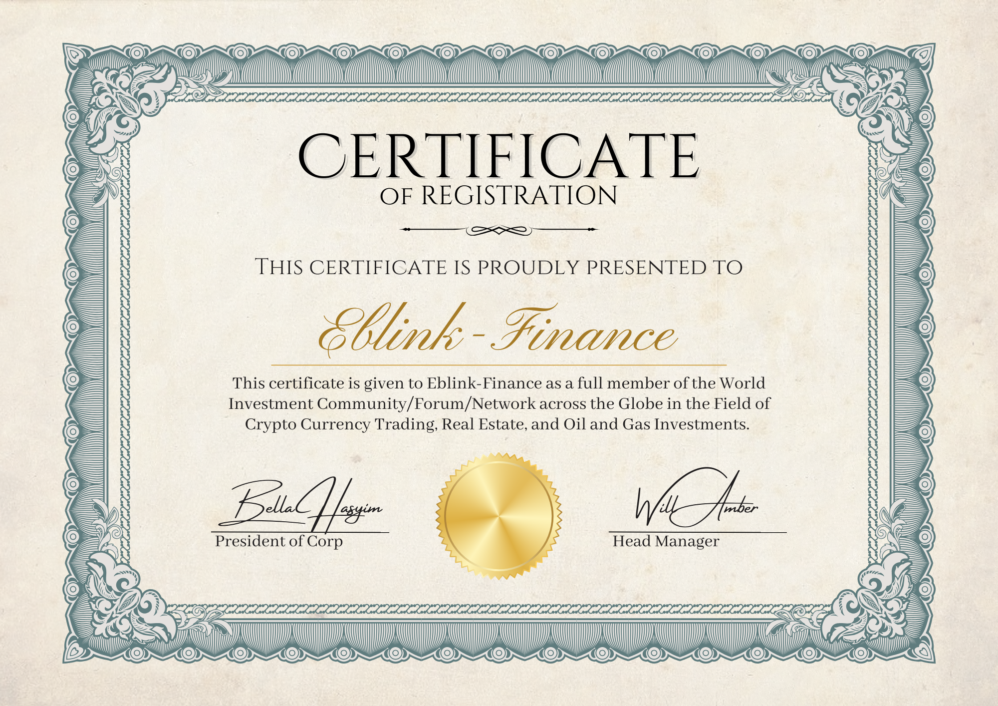 Company Certificate